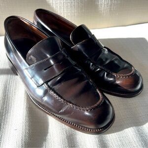 Tod's Penny Loafers Brown Leather Men's Size US 9M